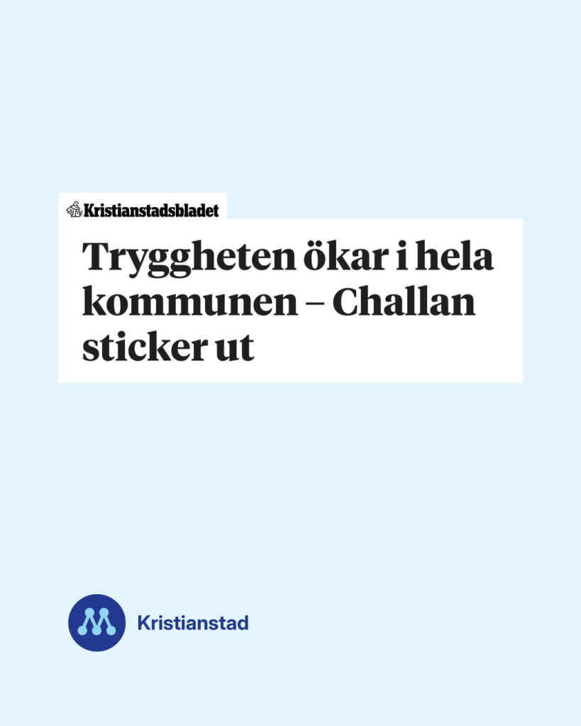 Tryggheten ökar i hela kommunen! Läs mer om den senaste trygghetsmätningen här.