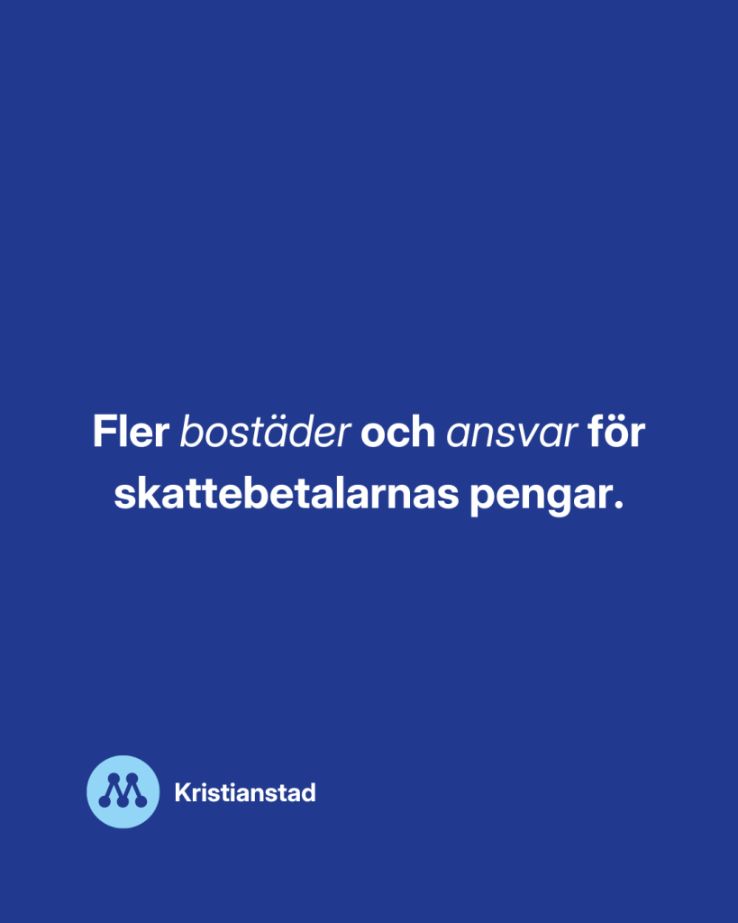 Fler bostäder o ansvar för skattebetalarnas pengar